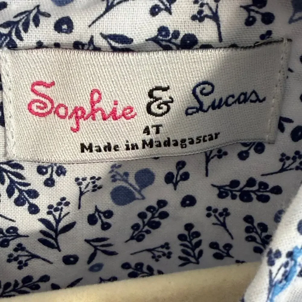 Sophie & Lucas Smocked Floral dress size 4T - Picture 2 of 3